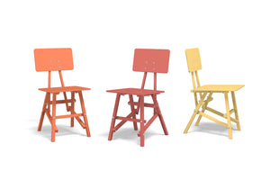 DIT Chair, wooden chair, example image of different colours. Self assembly, beech and plywood. Design by Tord Boontje.